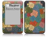 Flowers Pattern 01 - Decal Style Skin fits Amazon Kindle 3 Keyboard (with 6 inch display)