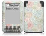 Flowers Pattern 02 - Decal Style Skin fits Amazon Kindle 3 Keyboard (with 6 inch display)