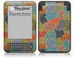 Flowers Pattern 03 - Decal Style Skin fits Amazon Kindle 3 Keyboard (with 6 inch display)