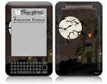 Halloween Haunted House - Decal Style Skin fits Amazon Kindle 3 Keyboard (with 6 inch display)