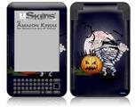 Halloween Jack O Lantern Pumpkin Bats and Zombie Mummy - Decal Style Skin fits Amazon Kindle 3 Keyboard (with 6 inch display)