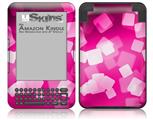 Bokeh Squared Hot Pink - Decal Style Skin fits Amazon Kindle 3 Keyboard (with 6 inch display)