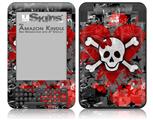 Emo Skull Bones - Decal Style Skin fits Amazon Kindle 3 Keyboard (with 6 inch display)