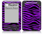 Purple Zebra - Decal Style Skin fits Amazon Kindle 3 Keyboard (with 6 inch display)