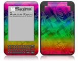 Rainbow Butterflies - Decal Style Skin fits Amazon Kindle 3 Keyboard (with 6 inch display)