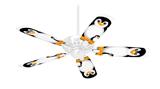 Penguins on White - Ceiling Fan Skin Kit fits most 42 inch fans (FAN and BLADES SOLD SEPARATELY)