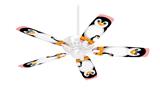 Penguins on Pink - Ceiling Fan Skin Kit fits most 42 inch fans (FAN and BLADES SOLD SEPARATELY)