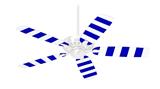 Psycho Stripes Blue and White - Ceiling Fan Skin Kit fits most 42 inch fans (FAN and BLADES SOLD SEPARATELY)