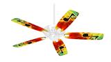 Tie Dye Music Note 100 - Ceiling Fan Skin Kit fits most 42 inch fans (FAN and BLADES SOLD SEPARATELY)