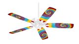 Tie Dye Swirl 108 - Ceiling Fan Skin Kit fits most 42 inch fans (FAN and BLADES SOLD SEPARATELY)