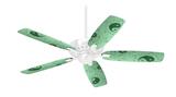 Feminine Yin Yang Green - Ceiling Fan Skin Kit fits most 42 inch fans (FAN and BLADES SOLD SEPARATELY)