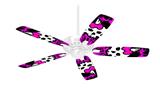 Punk Skull Princess - Ceiling Fan Skin Kit fits most 42 inch fans (FAN and BLADES SOLD SEPARATELY)