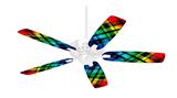 Rainbow Plaid - Ceiling Fan Skin Kit fits most 42 inch fans (FAN and BLADES SOLD SEPARATELY)