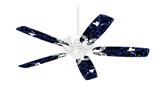 Twisted Garden Blue and White - Ceiling Fan Skin Kit fits most 42 inch fans (FAN and BLADES SOLD SEPARATELY)