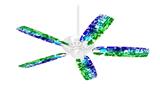 Rainbow Graffiti - Ceiling Fan Skin Kit fits most 42 inch fans (FAN and BLADES SOLD SEPARATELY)