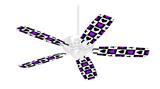 Purple Hearts And Stars - Ceiling Fan Skin Kit fits most 42 inch fans (FAN and BLADES SOLD SEPARATELY)