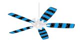 Skull Stripes Blue - Ceiling Fan Skin Kit fits most 42 inch fans (FAN and BLADES SOLD SEPARATELY)