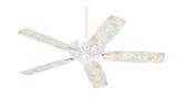 Flowers Pattern 02 - Ceiling Fan Skin Kit fits most 42 inch fans (FAN and BLADES SOLD SEPARATELY)