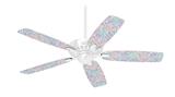 Flowers Pattern 08 - Ceiling Fan Skin Kit fits most 42 inch fans (FAN and BLADES SOLD SEPARATELY)