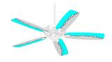 Ripped Colors Neon Teal Gray - Ceiling Fan Skin Kit fits most 42 inch fans (FAN and BLADES SOLD SEPARATELY)