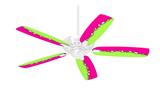 Ripped Colors Hot Pink Neon Green - Ceiling Fan Skin Kit fits most 42 inch fans (FAN and BLADES SOLD SEPARATELY)
