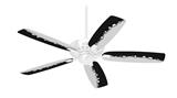 Ripped Colors Black Gray - Ceiling Fan Skin Kit fits most 42 inch fans (FAN and BLADES SOLD SEPARATELY)
