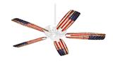 Painted Faded and Cracked USA American Flag - Ceiling Fan Skin Kit fits most 42 inch fans (FAN and BLADES SOLD SEPARATELY)