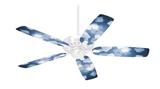 Bokeh Squared Blue - Ceiling Fan Skin Kit fits most 42 inch fans (FAN and BLADES SOLD SEPARATELY)