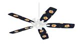 Poppy Orange Navy - Ceiling Fan Skin Kit fits most 42 inch fans (FAN and BLADES SOLD SEPARATELY)