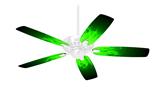 Fire Flames Green - Ceiling Fan Skin Kit fits most 42 inch fans (FAN and BLADES SOLD SEPARATELY)
