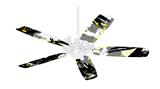 Abstract 02 Yellow - Ceiling Fan Skin Kit fits most 42 inch fans (FAN and BLADES SOLD SEPARATELY)