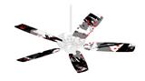 Abstract 02 Red - Ceiling Fan Skin Kit fits most 42 inch fans (FAN and BLADES SOLD SEPARATELY)