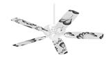 Petals Gray - Ceiling Fan Skin Kit fits most 42 inch fans (FAN and BLADES SOLD SEPARATELY)
