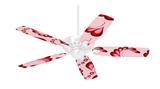 Petals Red - Ceiling Fan Skin Kit fits most 42 inch fans (FAN and BLADES SOLD SEPARATELY)