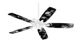 Skulls Confetti White - Ceiling Fan Skin Kit fits most 42 inch fans (FAN and BLADES SOLD SEPARATELY)