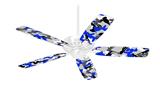 Sexy Girl Silhouette Camo Blue - Ceiling Fan Skin Kit fits most 42 inch fans (FAN and BLADES SOLD SEPARATELY)