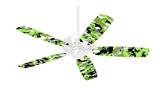 WraptorCamo Digital Camo Neon Green - Ceiling Fan Skin Kit fits most 42 inch fans (FAN and BLADES SOLD SEPARATELY)