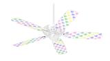 Pastel Hearts on White - Ceiling Fan Skin Kit fits most 42 inch fans (FAN and BLADES SOLD SEPARATELY)