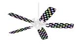 Pastel Hearts on Black - Ceiling Fan Skin Kit fits most 42 inch fans (FAN and BLADES SOLD SEPARATELY)
