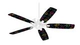 Kearas Peace Signs Black - Ceiling Fan Skin Kit fits most 42 inch fans (FAN and BLADES SOLD SEPARATELY)