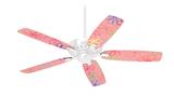 Kearas Flowers on Pink - Ceiling Fan Skin Kit fits most 42 inch fans (FAN and BLADES SOLD SEPARATELY)
