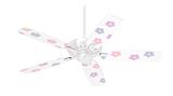 Pastel Flowers - Ceiling Fan Skin Kit fits most 42 inch fans (FAN and BLADES SOLD SEPARATELY)