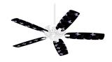 Pastel Butterflies Purple on Black - Ceiling Fan Skin Kit fits most 42 inch fans (FAN and BLADES SOLD SEPARATELY)