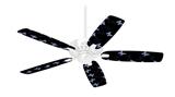 Pastel Butterflies Blue on Black - Ceiling Fan Skin Kit fits most 42 inch fans (FAN and BLADES SOLD SEPARATELY)