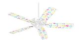 Kearas Hearts White - Ceiling Fan Skin Kit fits most 42 inch fans (FAN and BLADES SOLD SEPARATELY)