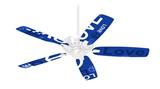 Love and Peace Blue - Ceiling Fan Skin Kit fits most 42 inch fans (FAN and BLADES SOLD SEPARATELY)