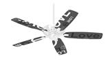Love and Peace Gray - Ceiling Fan Skin Kit fits most 42 inch fans (FAN and BLADES SOLD SEPARATELY)