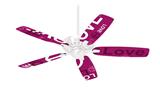 Love and Peace Hot Pink - Ceiling Fan Skin Kit fits most 42 inch fans (FAN and BLADES SOLD SEPARATELY)
