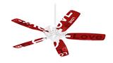Love and Peace Red - Ceiling Fan Skin Kit fits most 42 inch fans (FAN and BLADES SOLD SEPARATELY)
