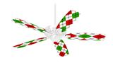 Argyle Red and Green - Ceiling Fan Skin Kit fits most 42 inch fans (FAN and BLADES SOLD SEPARATELY)